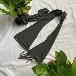 ❀ boutique army green halter wrap top